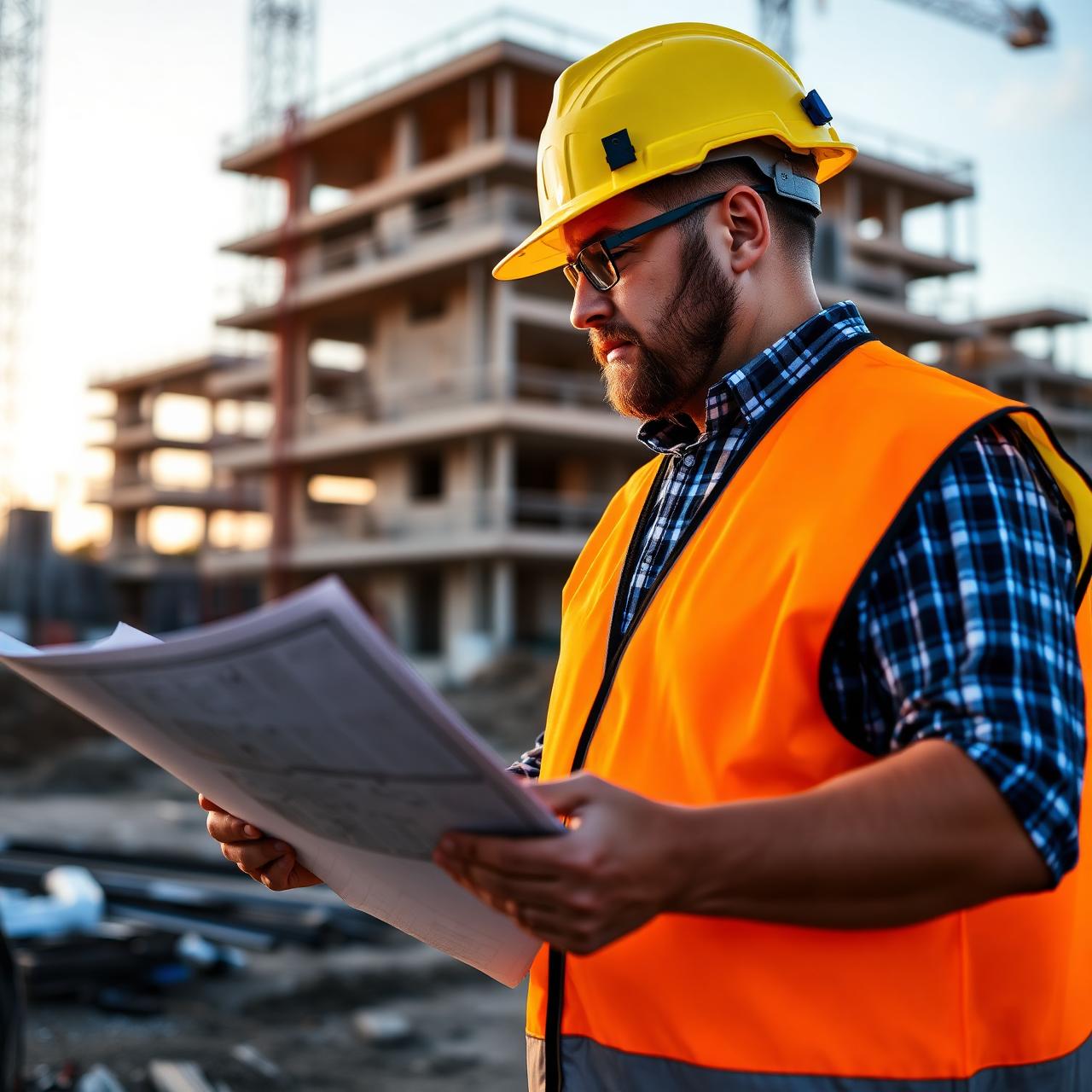 Brookmeade site manager reviewing plans